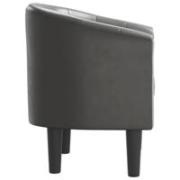 Kuipstoel kunstleer grijs - thumbnail