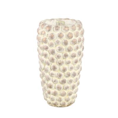 PTMD bloempot ruis hoog crème 30 cm | 6 stuks