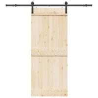 VidaXL Doos met onderdelen voor schuifdeur 200 cm staal zwart - thumbnail