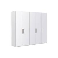 Goossens Kledingkast Easy Storage Ddk, Kledingkast 253 cm breed, 220 cm hoog, 5x glas draaideur - thumbnail