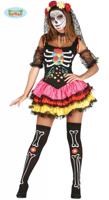 Kleurrijk Skeletten Jurkje Cathrina - thumbnail