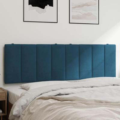 Hoofdbordkussen 160 cm fluweel blauw