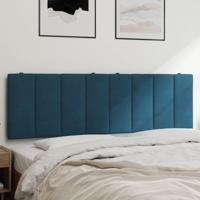Hoofdbordkussen 160 cm fluweel blauw - thumbnail
