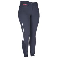 QHP Rijbroek Coco anti-slip zitvlak donkerblauw maat:36 - thumbnail