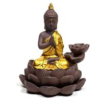 Backflow Wierook Houder Waterval Boaddha Keramiek (12 cm) - thumbnail