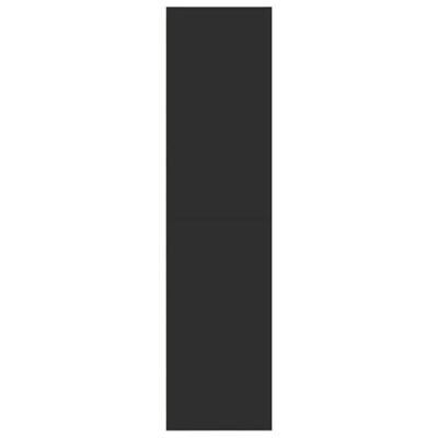 Kledingkast 80x50x200 cm bewerkt hout zwart