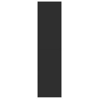 Kledingkast 80x50x200 cm bewerkt hout zwart - thumbnail