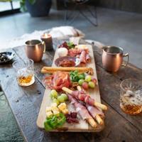 Maxi aperitiefplank - LIVOO - MES151 - FSC acaciahout - 75 x 19,5 cm - Houten poten - thumbnail