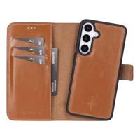 NorthLife Samsung Galaxy S25 Plus - Leren Afneembare 2-in-1 bookcase telefoonhoes - Cognac - thumbnail