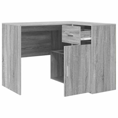 Hoekbureau 2 pcs Grijs sonoma 102 x 50 x 75 cm Bewerkt hout