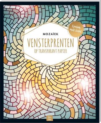 Mozaiek kleurboek Vensterprenten op transparant Papier