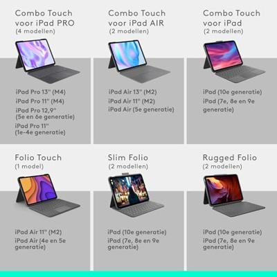 Logitech Combo Touch Grafiet Smart Connector QWERTY Brits Engels Logitech Combo Touch Grafiet Smart Connector QWERTY Brits Engels