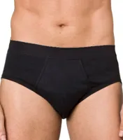 2-pak heren slip zwart, M3000 - Met gulp - Ouderwets ondergoed - ondergoed heren - thumbnail