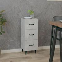 Dressoir 34,5x34x90 cm bewerkt hout betongrijs - thumbnail