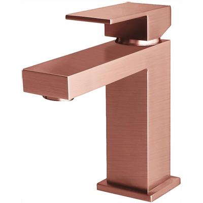 Wastafelkraan - Wastafelmengkraan - Leoni Crinty - Opbouw - Vierkant - Geborsteld Koper Wastafelkraan - Wastafelmengkraan - Leoni Crinty - Opbouw - Vierkant - Geborsteld Koper