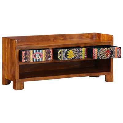 Schoenenbank Honingbruin 100 x 35 x 45 cm Massief Acaciahout