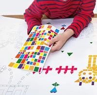 Apli Kids stickers XL cirkels, diameter 45 mm, doos met 4 rollen in 4 kleuren - thumbnail