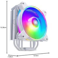 Cooler Master rr-s4ww-20pa-r1 hyper 212 halo white, 4-pin, argb, 120mm, 650-2050 rpm, 27 dba (max) - thumbnail