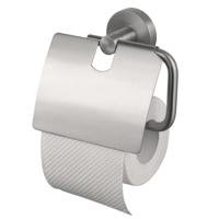 Haceka Kosmos toiletrolhouder met klep 14,3x5x12,9cm RVS-look - thumbnail