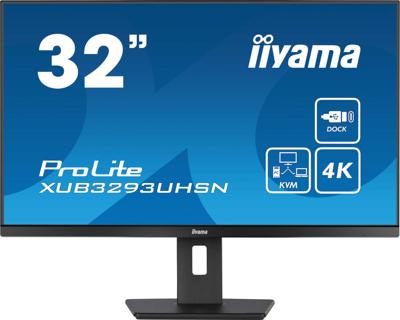 Iiyama ProLite XUB3293UHSN-B5 LED-monitor Energielabel G (A - G) 80 cm (31.5 inch) 3840 x 2160 Pixel 16:9 4 ms HDMI, DisplayPort, Hoofdtelefoon (3.5 mm Iiyama ProLite XUB3293UHSN-B5 LED-monitor Energielabel G (A - G) 80 cm (31.5 inch) 3840 x 2160 Pixel 16:9 4 ms HDMI, DisplayPort, Hoofdtelefoon (3.5 mm