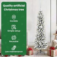 Kunstkerstboom met 150 LED Wit 150 cm PVC en Metaal en Plastic - thumbnail