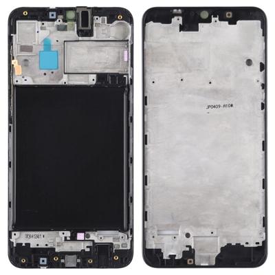 Front behuizing LCD frame bezel Plate voor Galaxy A10 (zwart)