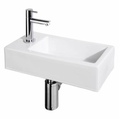 Differnz Helios fonteinset - 37.5x18.5x9.5cm - Rechthoek - 1 kraangat links - Recht chromen kraan - Keramiek Wit 38.010.12 Differnz Helios fonteinset - 37.5x18.5x9.5cm - Rechthoek - 1 kraangat links - Recht chromen kraan - Keramiek Wit 38.010.12