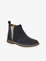 Elastische boots van leer voor kinderen, kleuterschoolcollectie marineblauw - thumbnail