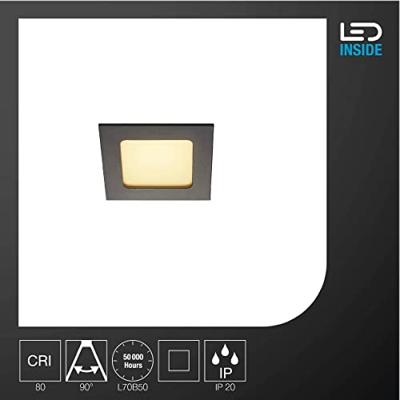 SLV 112720 Frame Basic LED-inbouwlamp LED LED vast ingebouwd 9.4 W Zwart (mat) SLV 112720 Frame Basic LED-inbouwlamp LED LED vast ingebouwd 9.4 W Zwart (mat)