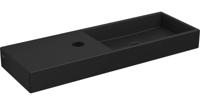 Clou Mini Wash Me fontein 56x19cm kraangat links Keramiek Zwart mat CL/03.12238 - thumbnail