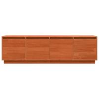 TV-kast met opslag met de deur Bruin 156 x 37 x 45 cm Massief grenenhout - thumbnail