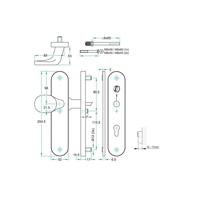 Knop/kruk paar TOP SKG*** rvs mat blind/PC72 LS - thumbnail