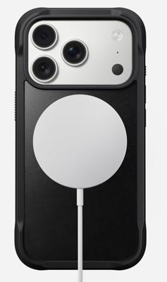 Nomad Rugged Leather Case iPhone 17 Pro Zwart Horween