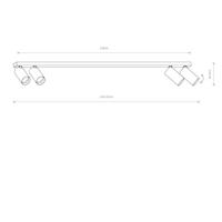 Lyora Gouden opbouwspotMono 4-lichts - 7784 - thumbnail