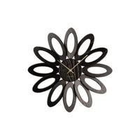 Karlsson - Wall clock Fiore wood veneer black - thumbnail