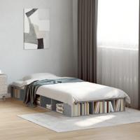 Bedframe bewerkt hout betongrijs 90x200 cm - thumbnail