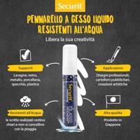 Securit Waterproof krijtmarker large wit, blister met 2 stuks - thumbnail