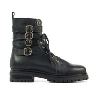 Lina Locchi Dames Enkellaarsjes in Leder (Zwart) - thumbnail