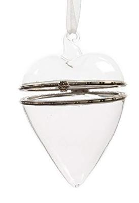 Hart glas d7h10 cm helder kerst Decoris - Decoris Hart glas d7h10 cm helder kerst Decoris - Decoris