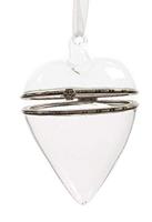Hart glas d7h10 cm helder kerst Decoris - Decoris - thumbnail