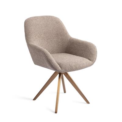 Jesper Home Draaibare Eetkamerstoel 'Kushi' Turn Rose, kleur Stone Haze