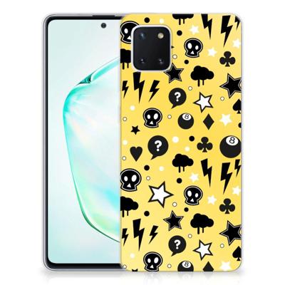 Silicone Back Case Samsung Galaxy Note 10 Lite Punk Geel Silicone Back Case Samsung Galaxy Note 10 Lite Punk Geel