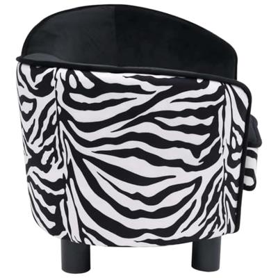 VidaXL Hondenbank 68x38x38 cm pluche zwart