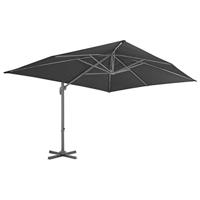 Zweefparasol met aluminium paal 4x3 m zwart - thumbnail