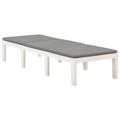 Ligbed met kussen kunststof wit Ligbed met kussen kunststof wit