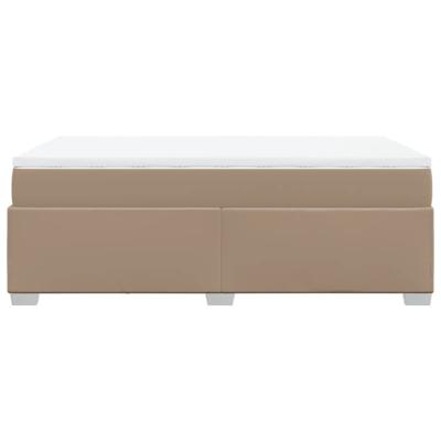Boxspring met matras kunstleer cappuccinokleurig 120x190 cm - thumbnail