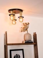 Lucide ANAKA - Plafonnière - Ø 30 cm - 3xE27 - Zwart - thumbnail