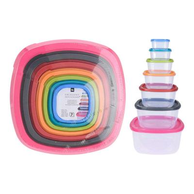 Set van stapelbare en luchtdichte voedselcontainers Excellent Houseware 911000160 7 Stuks Set van stapelbare en luchtdichte voedselcontainers Excellent Houseware 911000160 7 Stuks