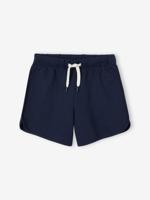 Meisjessportshort in fleece marineblauw - thumbnail