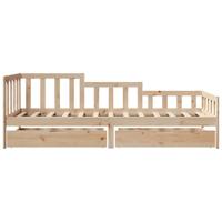 Slaapbank met lades 90x200 cm massief grenenhout - thumbnail